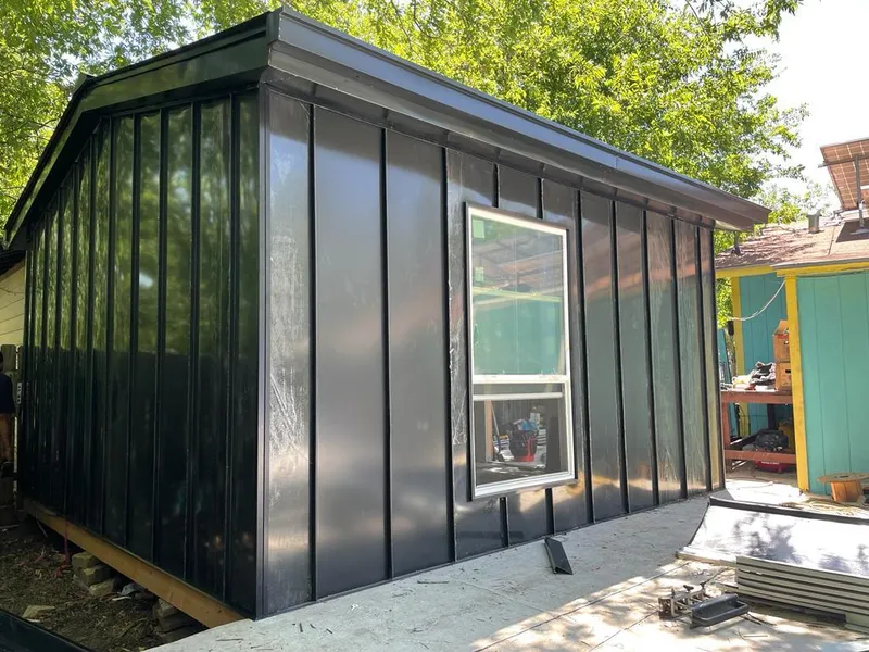 Black standing seam metal wall panels for Roof Inspection in Chester